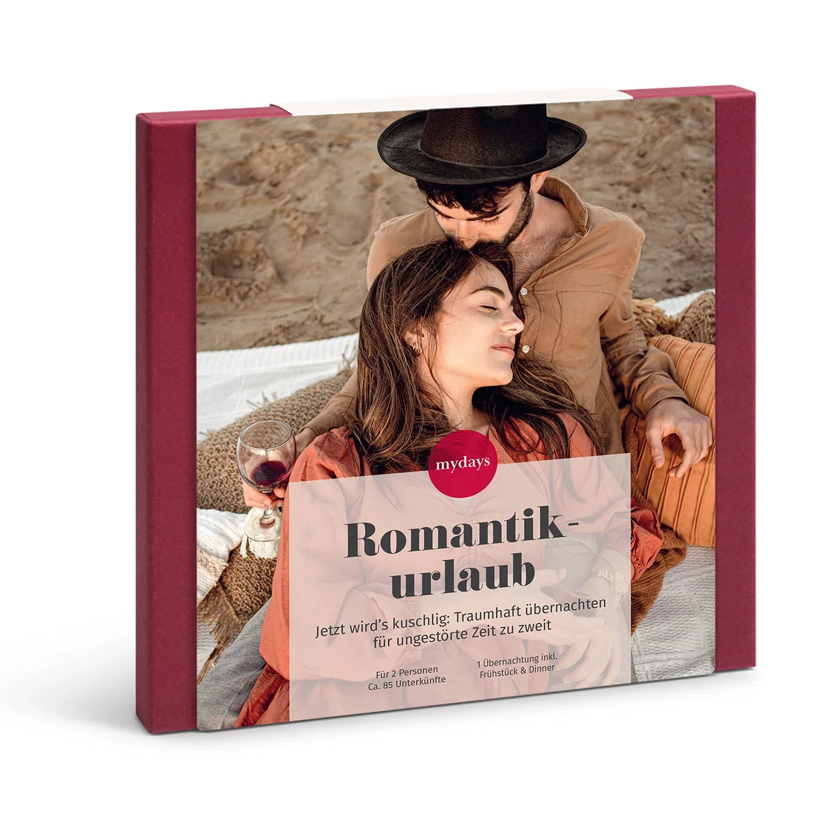 mydays Geschenkbox Romantikurlaub, ca. 60 traumhafte Standorte, Reise-Gutschein für 2 Personen