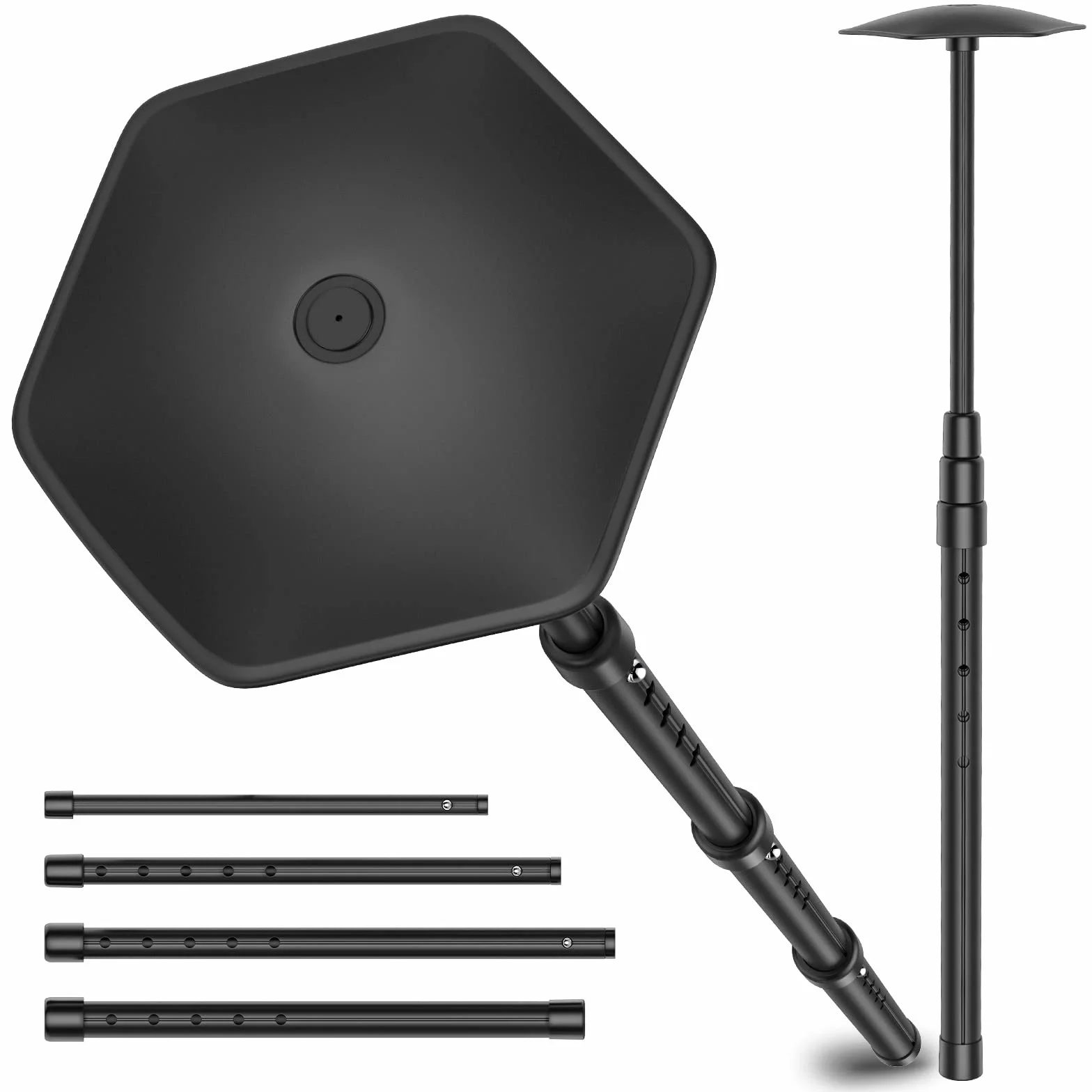 Rhino Valley Teleskop-Golftaschen-Halterung, verstellbare Halterung aus Aluminiumlegierung mit Oberdeckel, Zubehör für Golf-Halterung