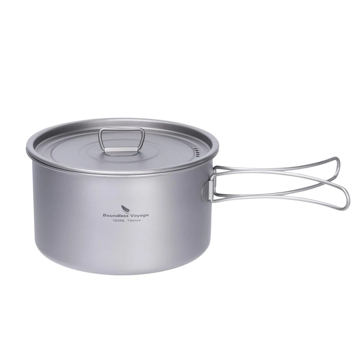 Boundless Voyage 1.8LKleiner Titankopf mit klappbaren Griffen: leichtes Stockpot Camping-Trekking Set Kochtopf Küchengeschirr (1.8 only)