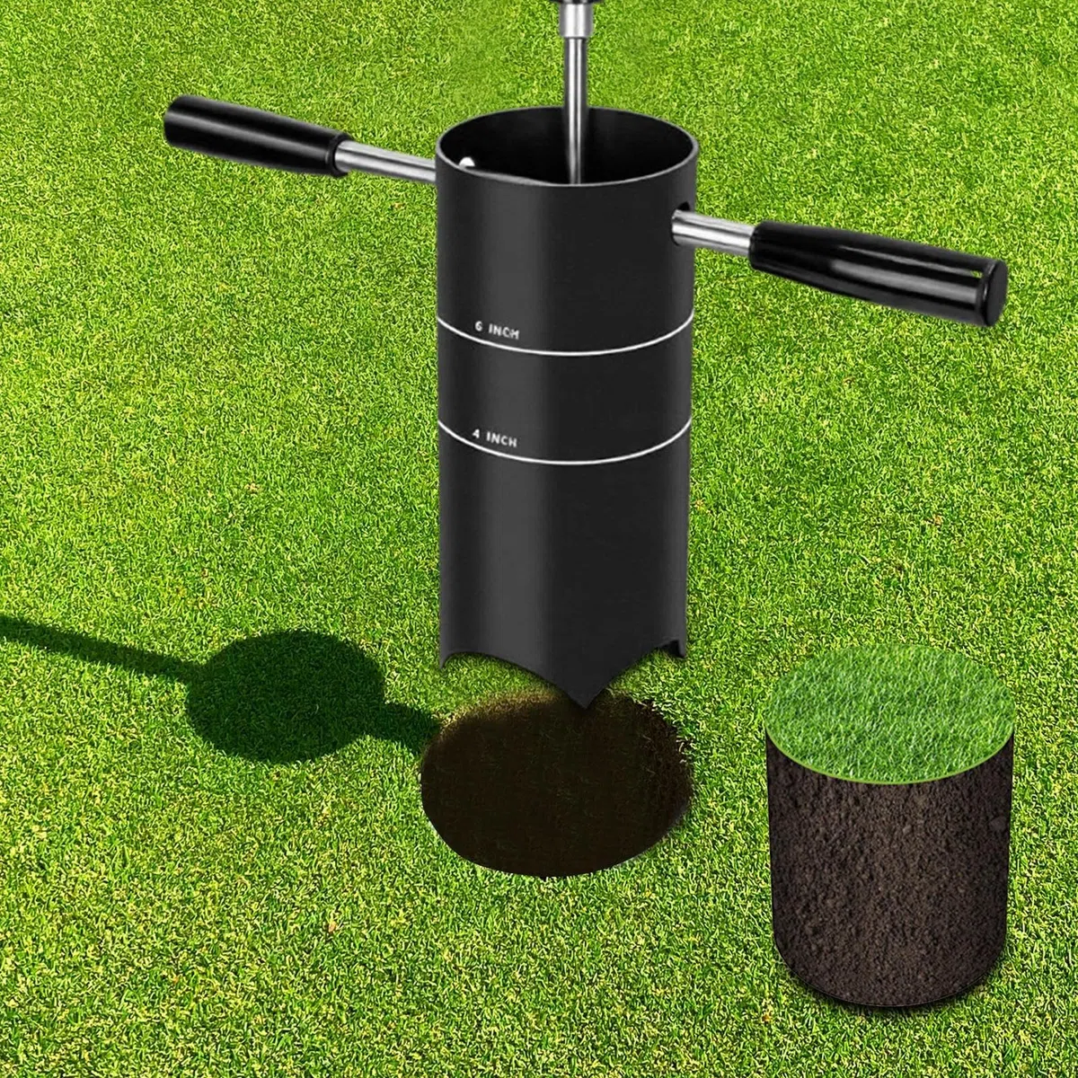 Golf Loch Ausstecher Werkzeug,Golf Lochausstecher Mit Abnehmbarem Griff - Übungsgerät Für Spielbälle Garten Rasen Outdoor Terrasse,Übungsbälle