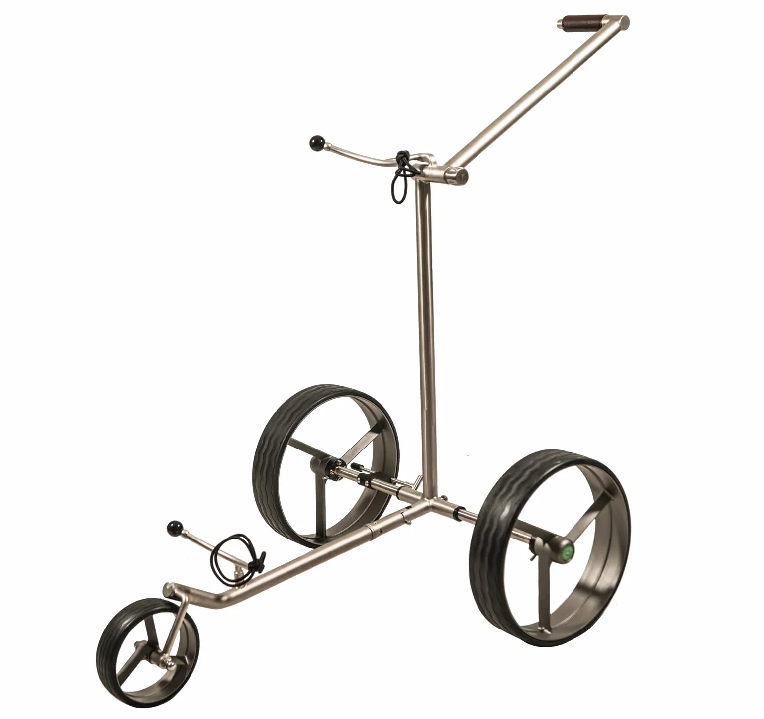 Edelstahl 3 Rad Golftrolley klappbar Fasan matt