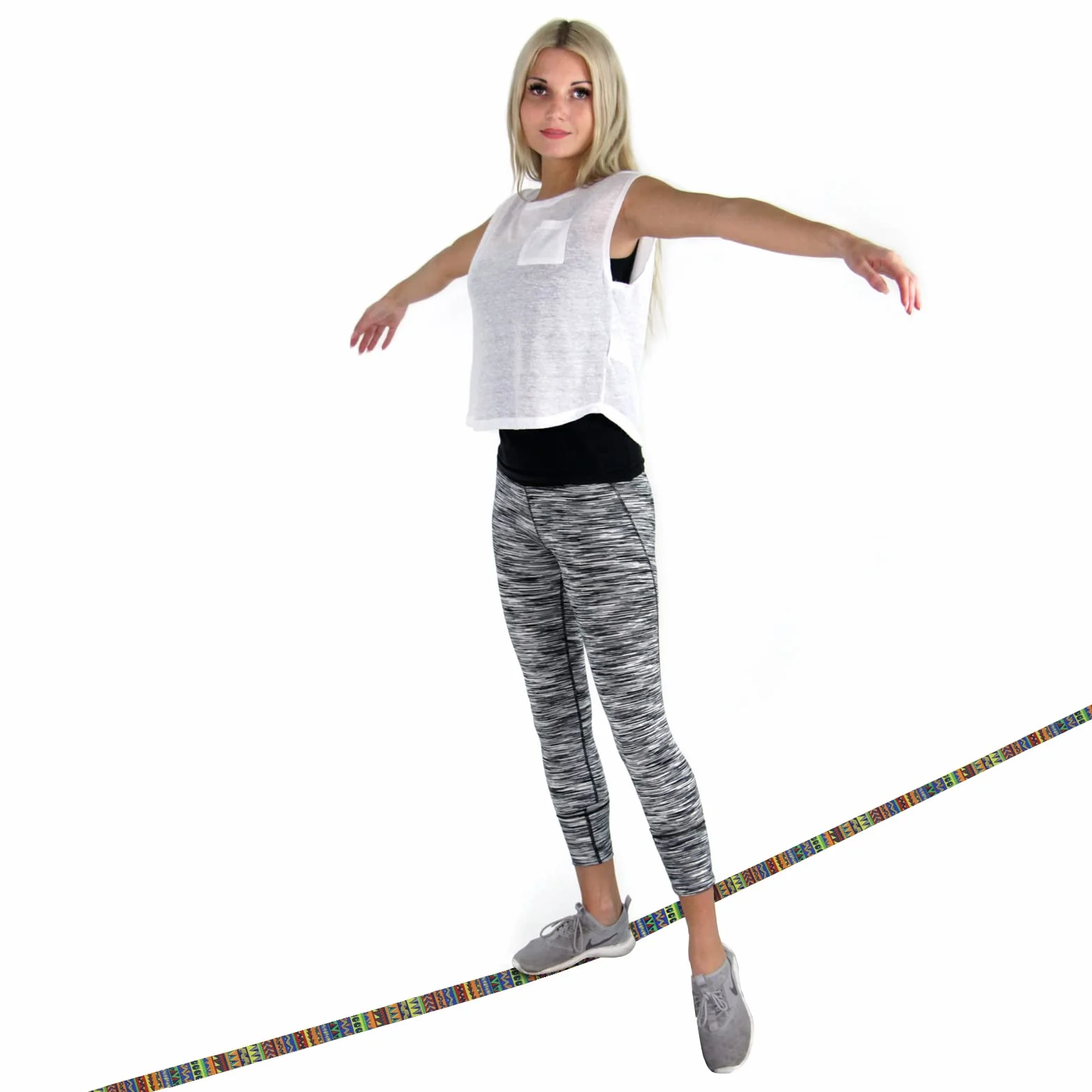 ALPIDEX Slackline Set 15 m + Baumschutz und Ratschenschutz, geeignet für Kinder, Anfänger und Fortgeschrittene 7 Jahre Garantie auf Material*