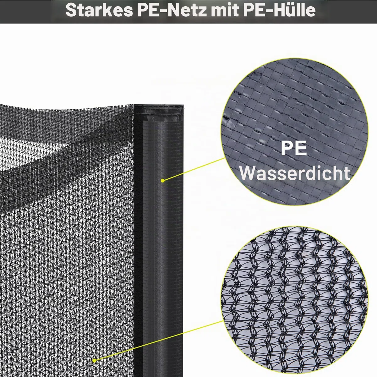 NONMON Trampolin Ersatznetz Sicherheitsnetz für Trampolin Ø 244 305 366 397 427 cm, Gartentrampolin Trampolinersatznetz Netz außenliegend UV-beständig