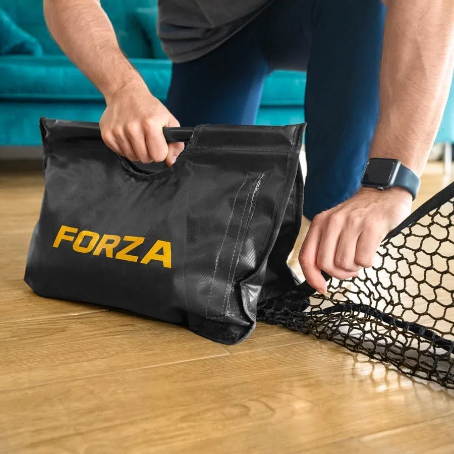 FORZA Professionelles Golfball-Rückholnetz - Automatische Ballrückgabe Golf Trainingshilfe mit Schwerlast Rahmen & 22mm Maschennetz