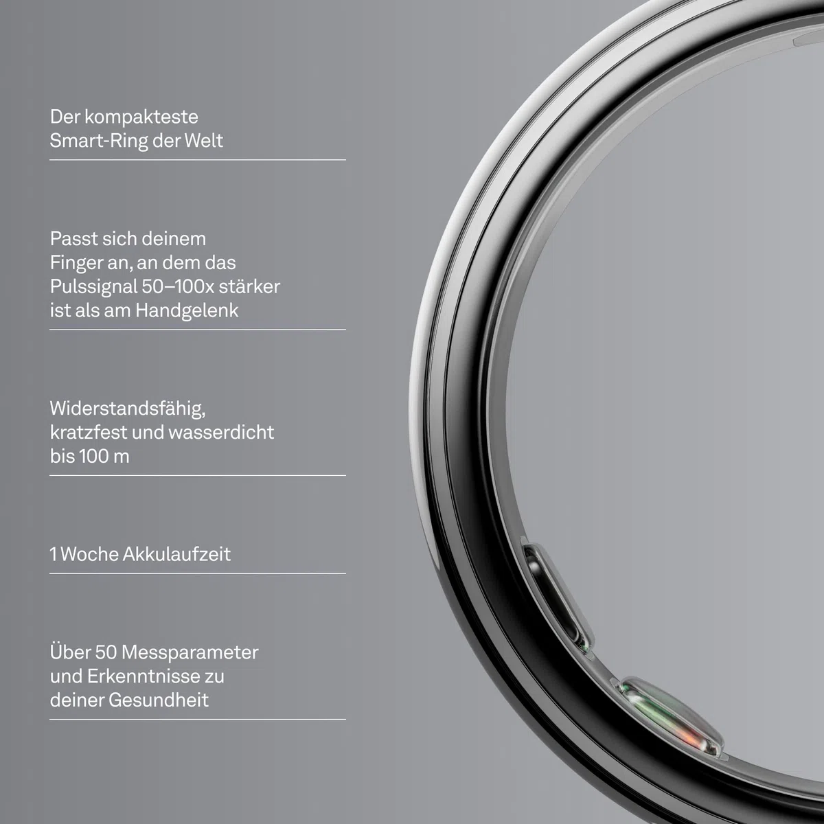 Oura Ring 5 Silver – Größe 9 – Finde Deine Ringgröße