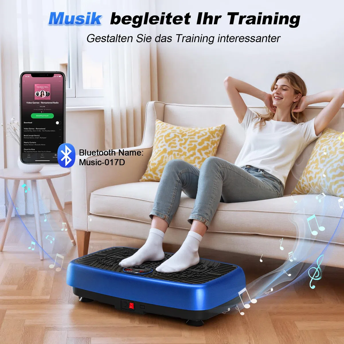 Vibrationsplatte, EvoSpark Vibrationsplatte Testsieger 2025 Verbesserte mit Doppelmotoren für Abnehmen, Ganzkörpertraining - Massagegerät, 450 LBS Power Plate Vibrationsboard für Home Workout