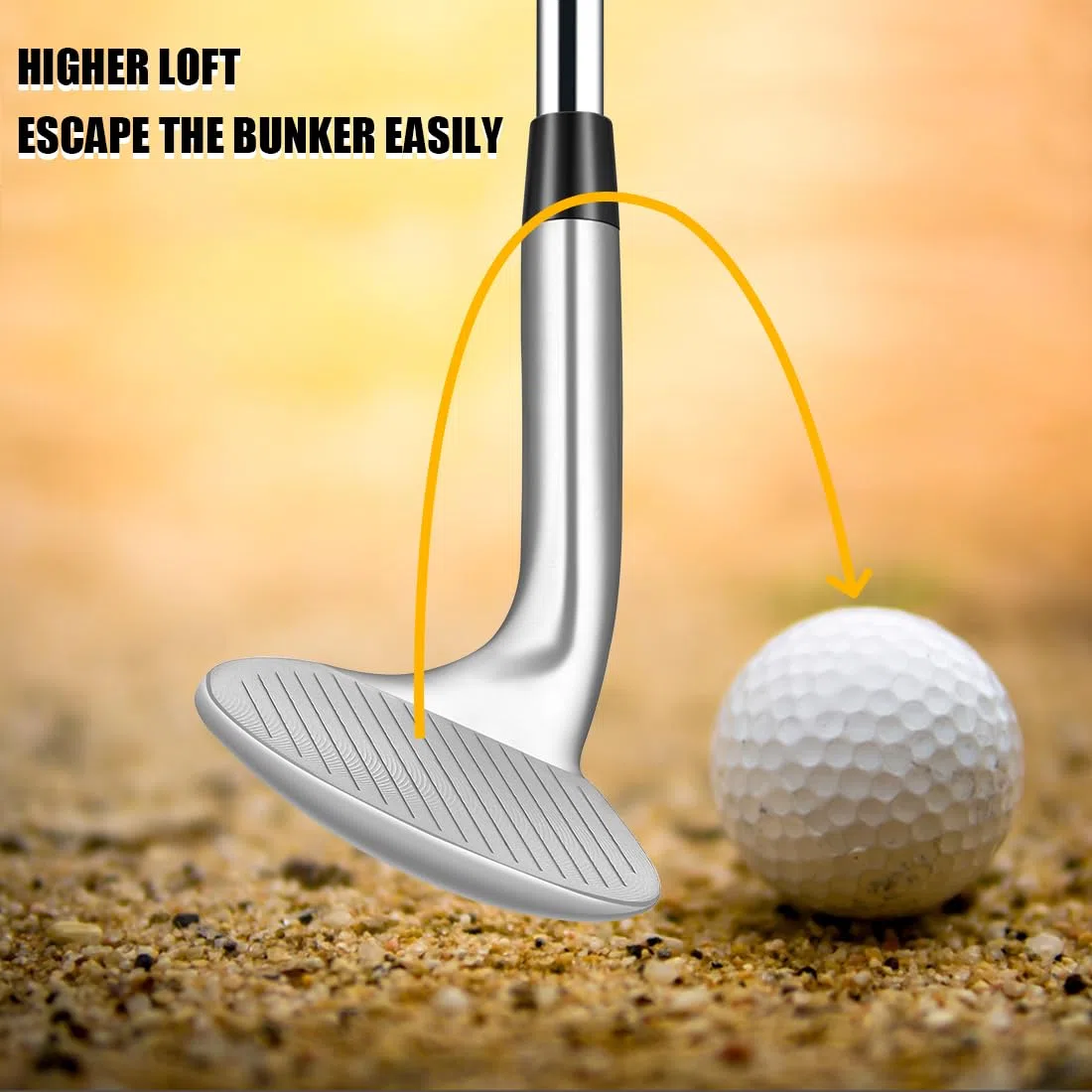 MAZEL Golfkeile, 68, 70, 72 Grad, Golfkeil, 89,9 cm, Rechtshänder, QPQ, Schwarz, CNC-gefräste Oberfläche, Sandkeil, Golfschläger für Herren