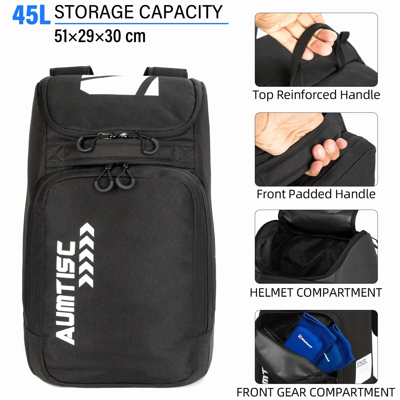 AUMTISC Skirucksäcke Stiefeltasche Skischuhtasche Skirucksack Skischuhrucksack Skitasche Skischuh Helmtasche Helmrucksack Skihelmtasche