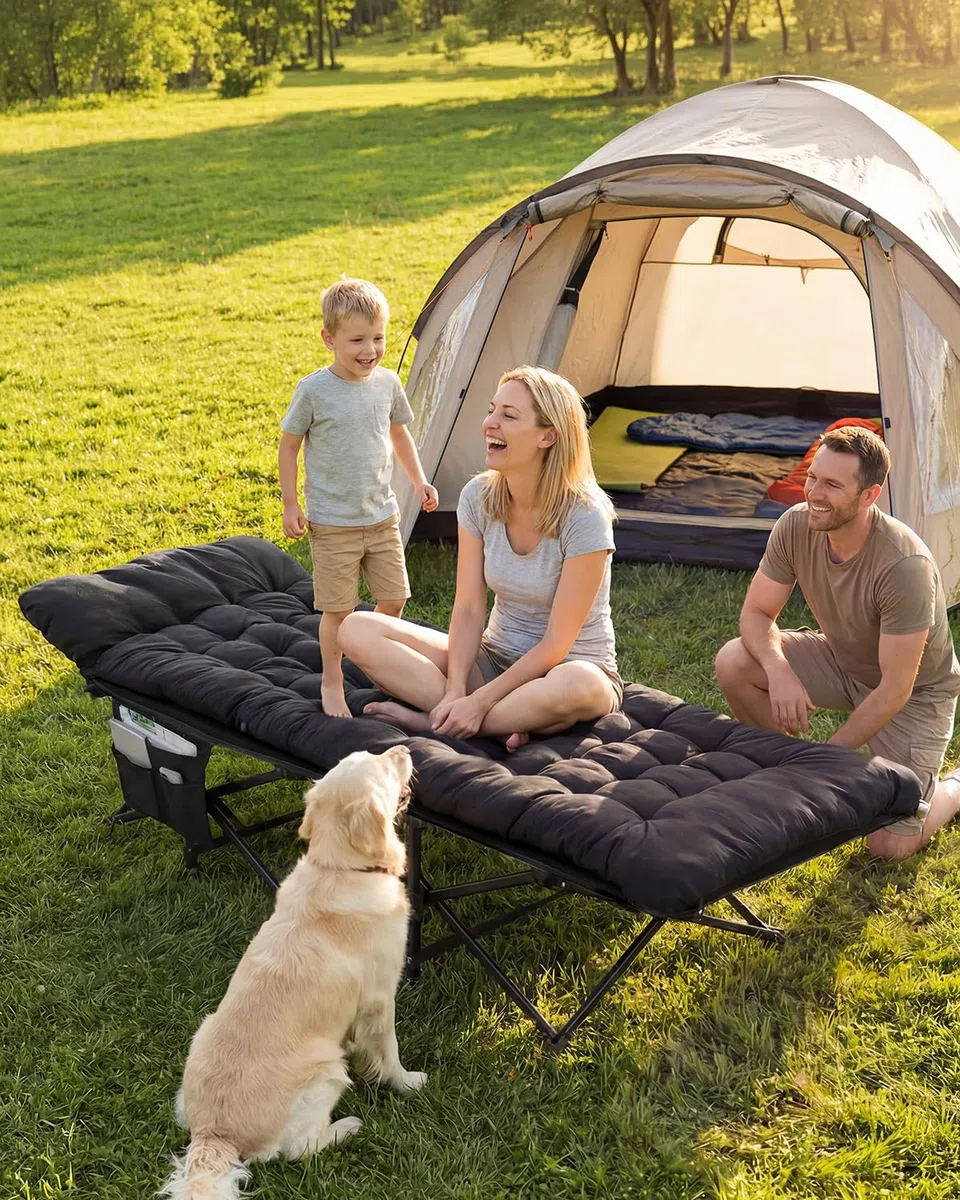 Sportneer Feldbett mit Matratze, Klappbett Breite 71/81cm Tragfähigkeit 204KG Gästebett Campingbett Feldbett Mit Aufbewahrungstasche für Erwachsene Outdoor Indoor Garten Camping Reisen