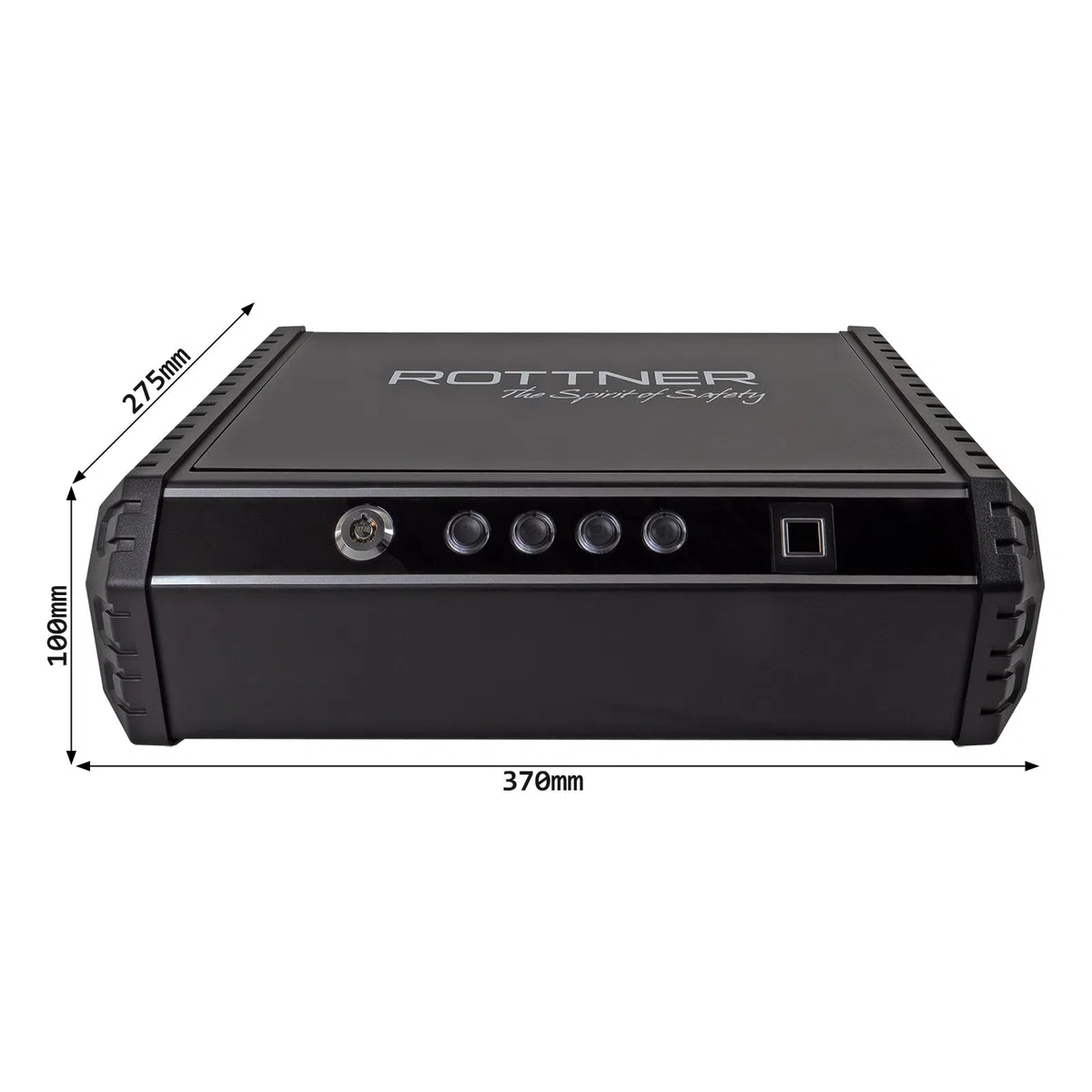 Rottner Pistolenkassette Schutzbox Kevin XL Fingerprintschloss