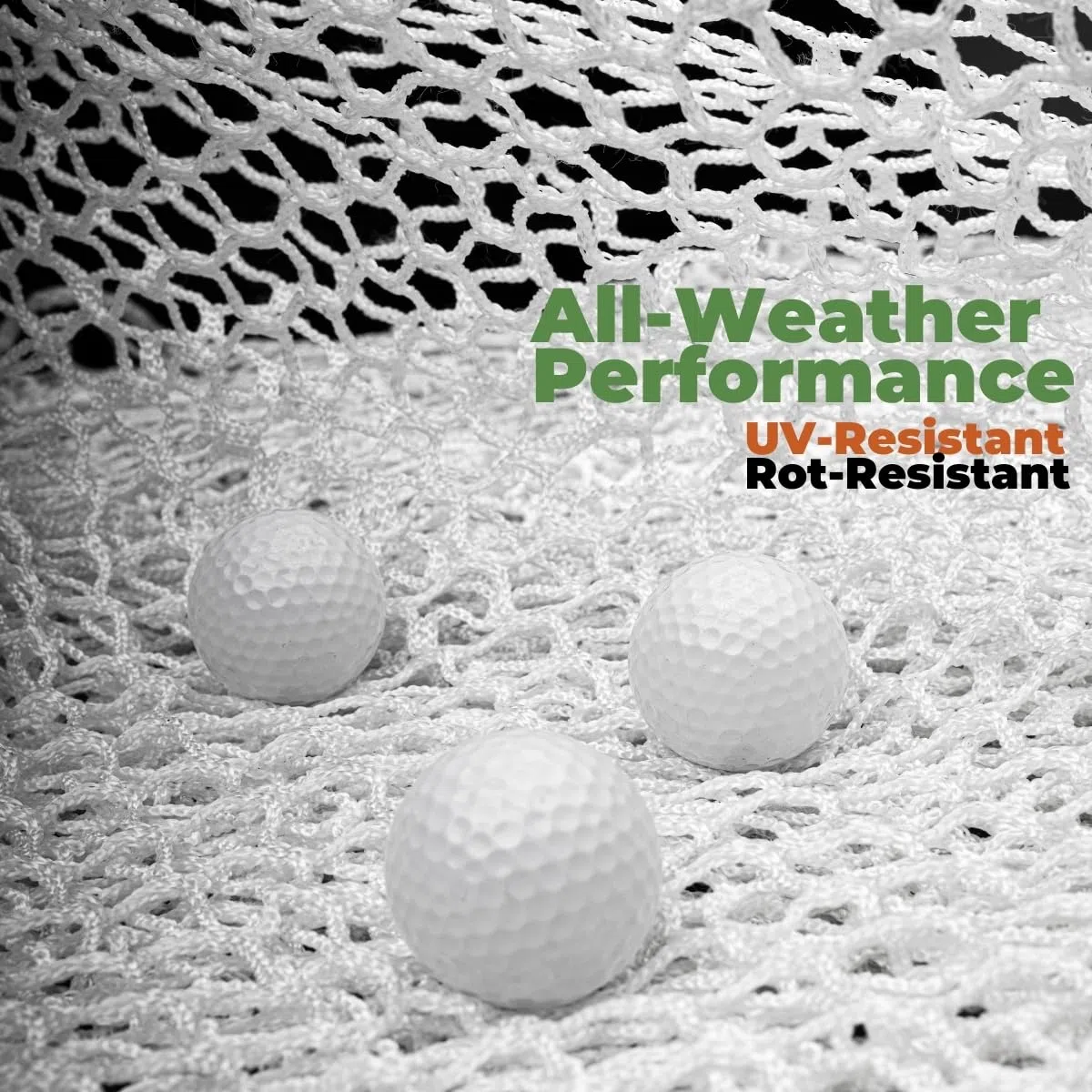 Golf-Netzmaterial, 3 x 3 m, 3 x 4,5 m, 3,4 x 50,8 m, Golf-Schlagnetz für Hinterhof, Sportnetz-Barriere für Sport