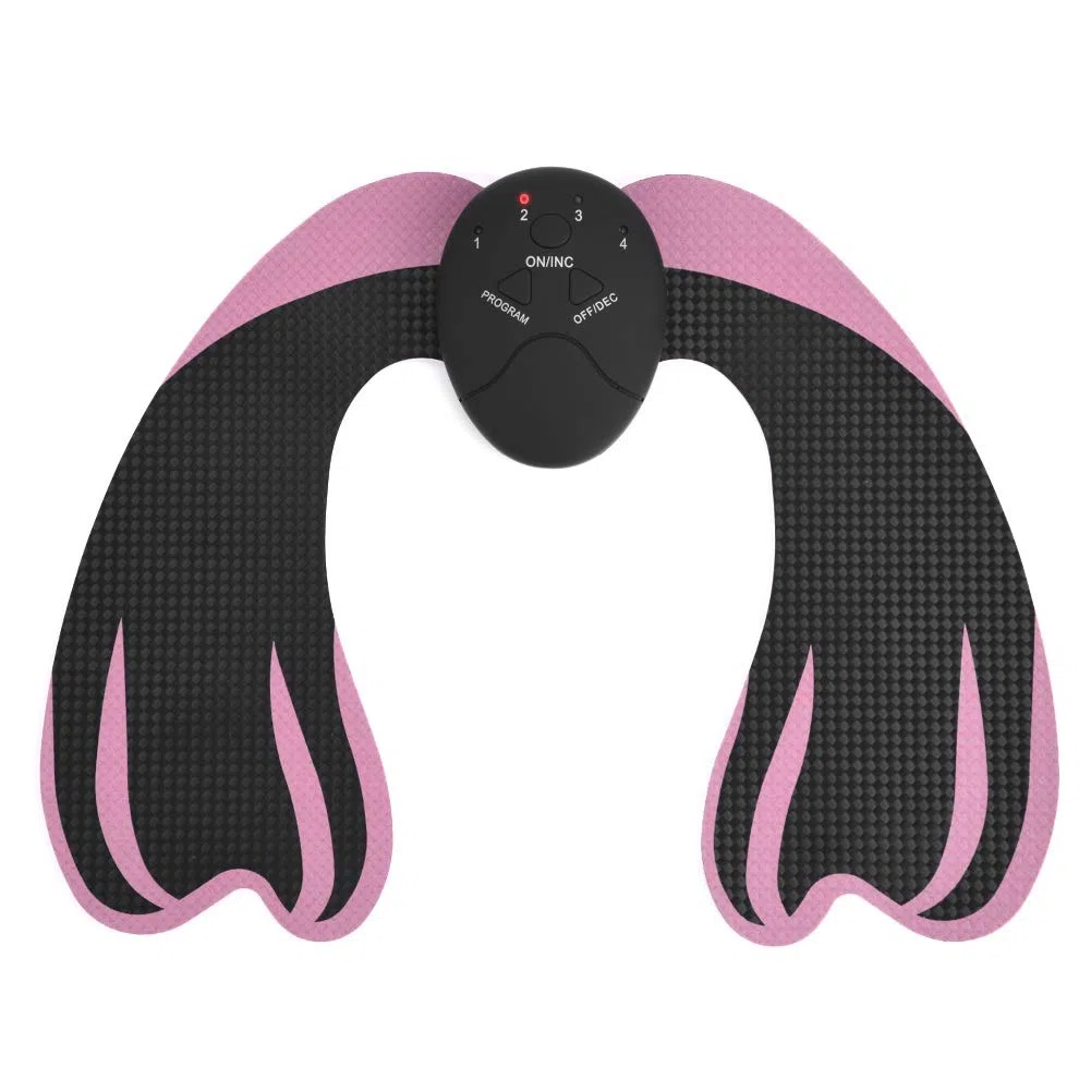 EMS Glutes Workout Po-Massagegerät Muskelstimulationsmassagegerät Po Hebegerät Po Hebegerät Hüfte Shaper (Schwarz + Rosa)