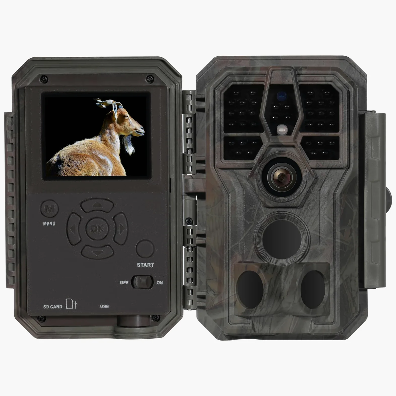 GardePro A5 Wildkamera 64MP 1296P H.264 Video, Wildkamera mit Bewegungsmelder Nachtsicht bis 30m, No-Glow Infrarot Wildtierkamera Outdoor Wasserdicht Tierkamera