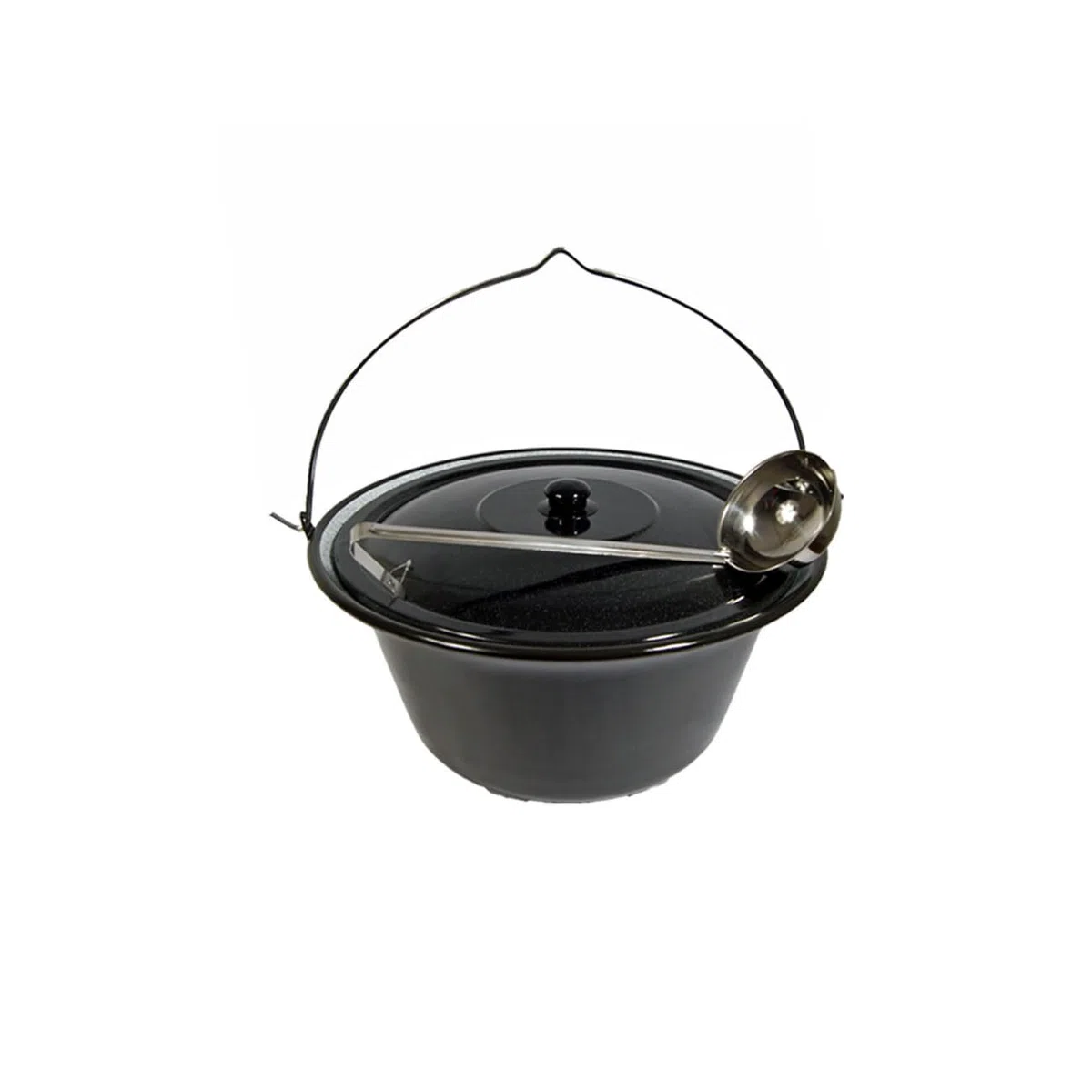 Set Gulaschkessel Gulaschtopf 10 Liter Emaille + Deckel + GRATIS Schöpflöffel Hordentopf Suppentopf