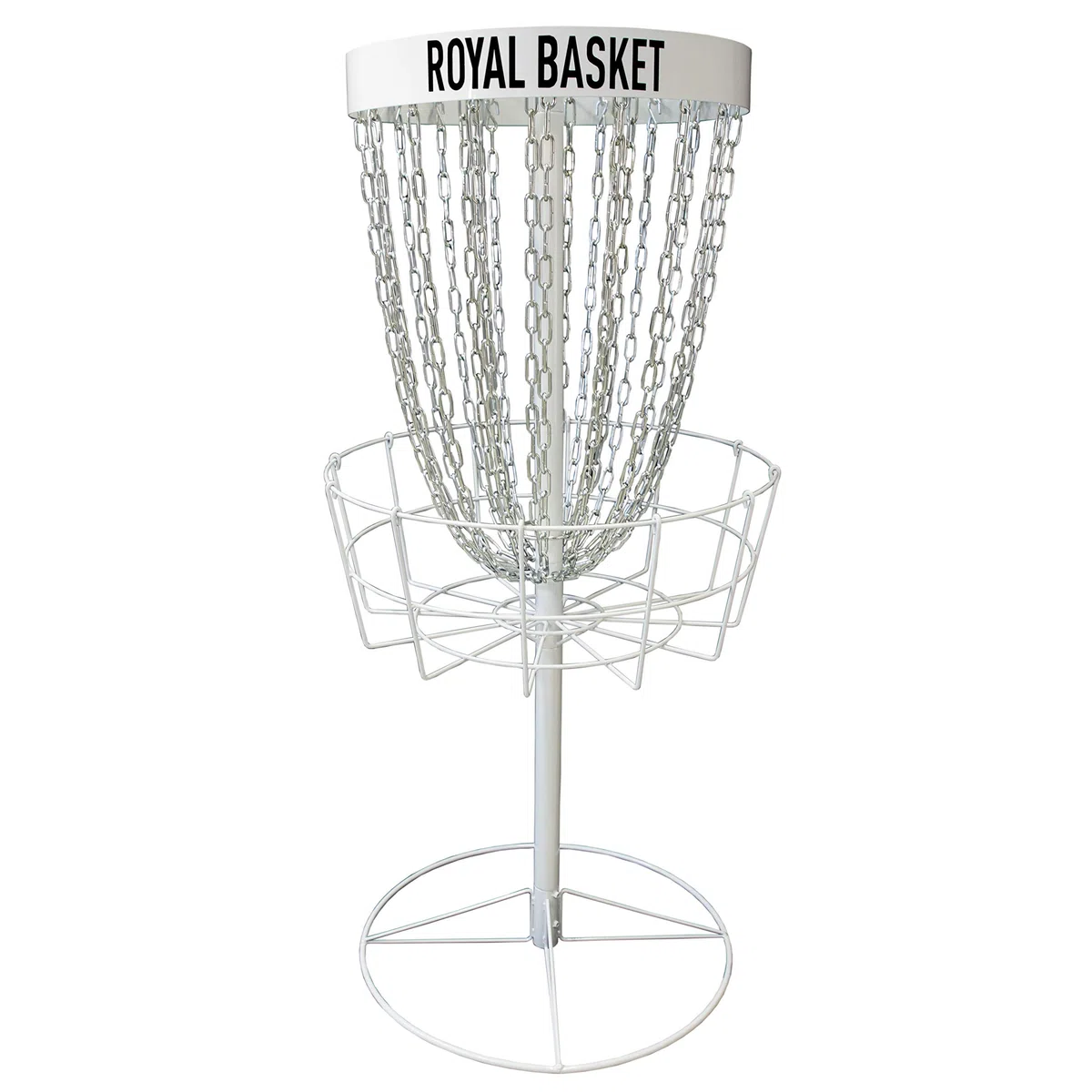Viking Discs Royal Basket Disc Golf Korb 143 cm hoch PDGA Approved für B-Tier Wettbewerbe - 24 Ketten in Zwei Reihen, Stark und Stabil - Für Putting Praxis und Erstellen von Home Course