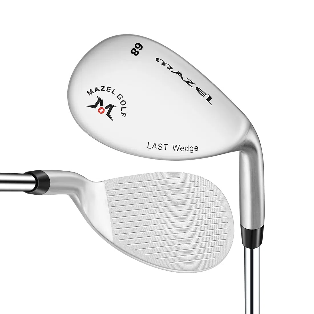 MAZEL Golfkeile, 68, 70, 72 Grad, Golfkeil, 89,9 cm, Rechtshänder, QPQ, Schwarz, CNC-gefräste Oberfläche, Sandkeil, Golfschläger für Herren