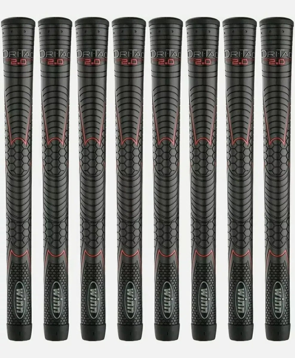Winn Grips Dri-Tac 2.0 series Advance Polymer Technology, 8 Piece Golf Grip Bundle With 4 Sizes