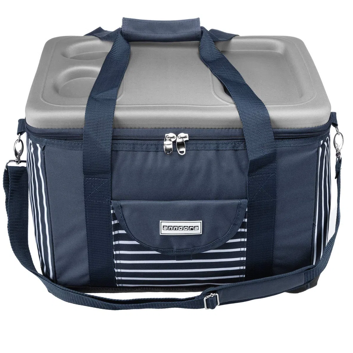 anndora Kühltasche XL 40 Liter – große Isoliertasche mit Getränkehalter & Tragegurt – auslaufsicher & belastbar bis 10kg – Thermotasche für Picknick, Camping, Strand & Einkauf