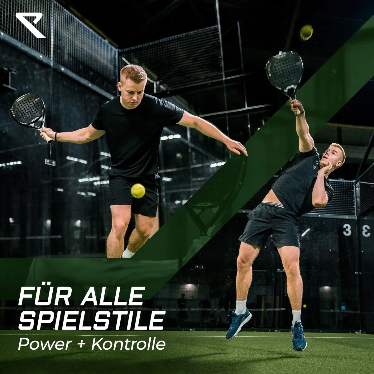 RYZE Pegasus Padel Schläger aus 100% Kohlefaser - Maximale Power & Kontrolle - 360g Leicht & Langlebig - Unisex Padelschläger für Männer & Frauen - Padel Racket Set Inkl. kostenloser Hülle