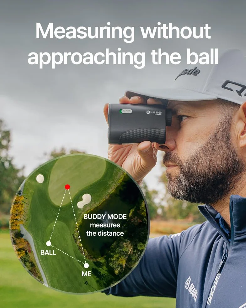 Golf Buddy GB Laser 2S Pro Golf Entfernungsmesser mit Neigung, 2–1000 m Reichweite, Pin Finder Vibration, Buddy-Modus, Scan und Triangulation – Präziser Laser-Entfernungsmesser, nur 161 g leicht