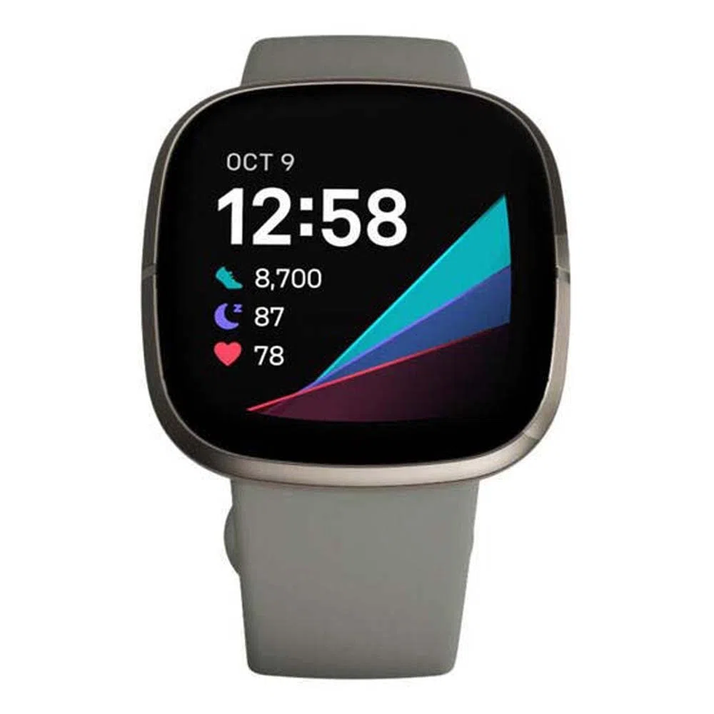 Fitbit Sense Advanced Smartwatch with Tools for Heart Health, Stress Management & Skin Temperature Trends, Sage Grey / Silver