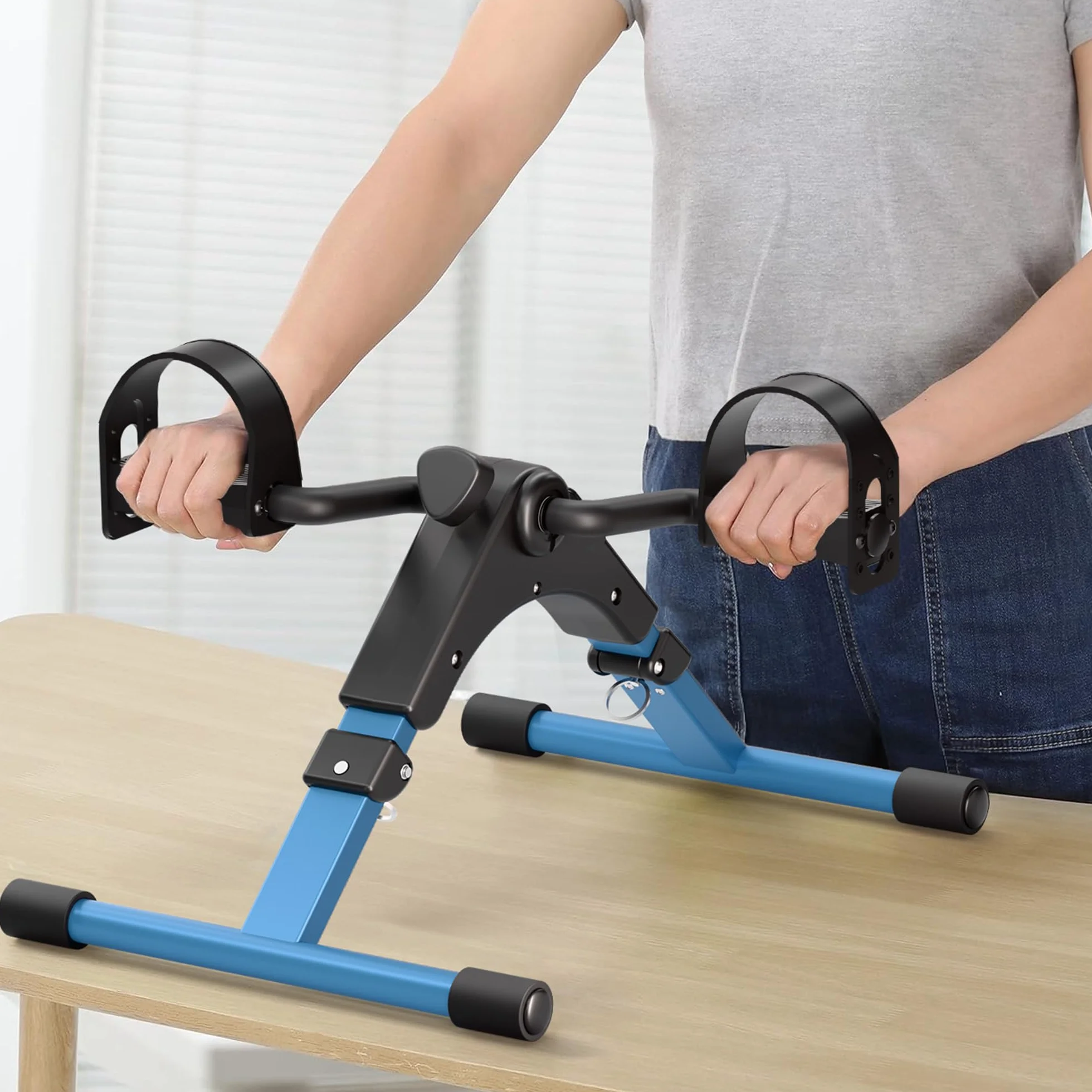 Mini Fahrrad Pedal Trainer für Arm- und Beintrainer Heimtrainer mit LCD-Monitor