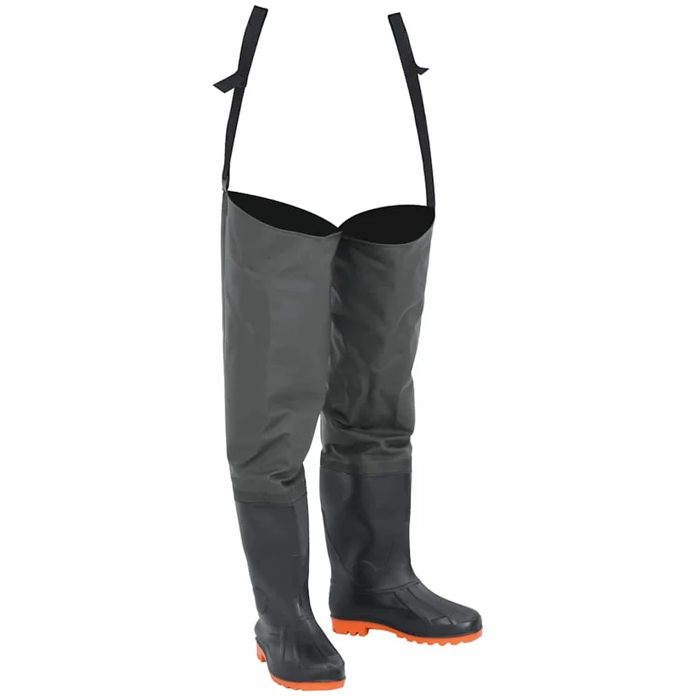 vidaXL Watstiefel, Hüftstiefel für Angler Landwirte, Anglerstiefel Wasserfest Verstellbar, Fischerstiefel Wathose, Dunkelgrün Gr. 42