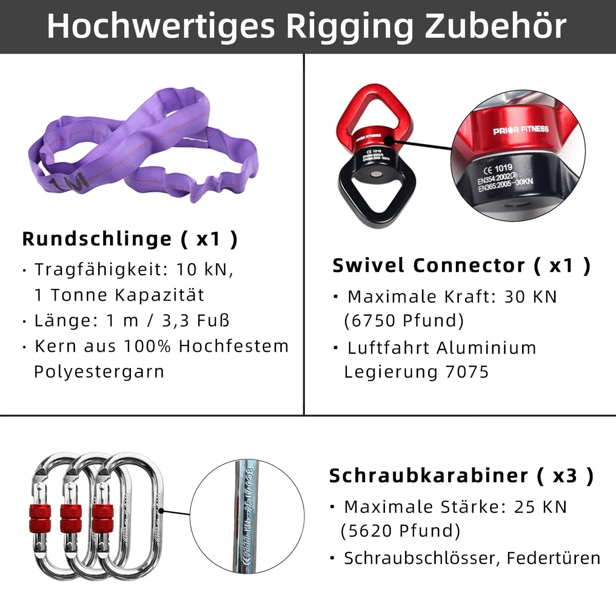 PRIOR FITNESS Premium Aerial Hoop Set-Hochwertig lackierter Aerial Lyra Hoop - Vollständig auf Stärke getesteter 200KG/500LBS Einzelpunkt-Aerial Dance Circus Ring für Yoga, Akrobatik und Gymnastik