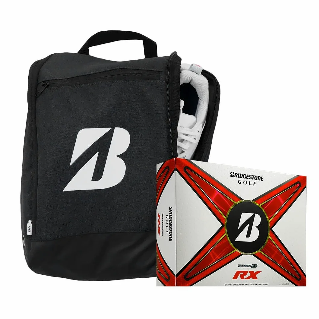 Bridgestone Golf Tour B RX & Golfschuhtasche Bundle