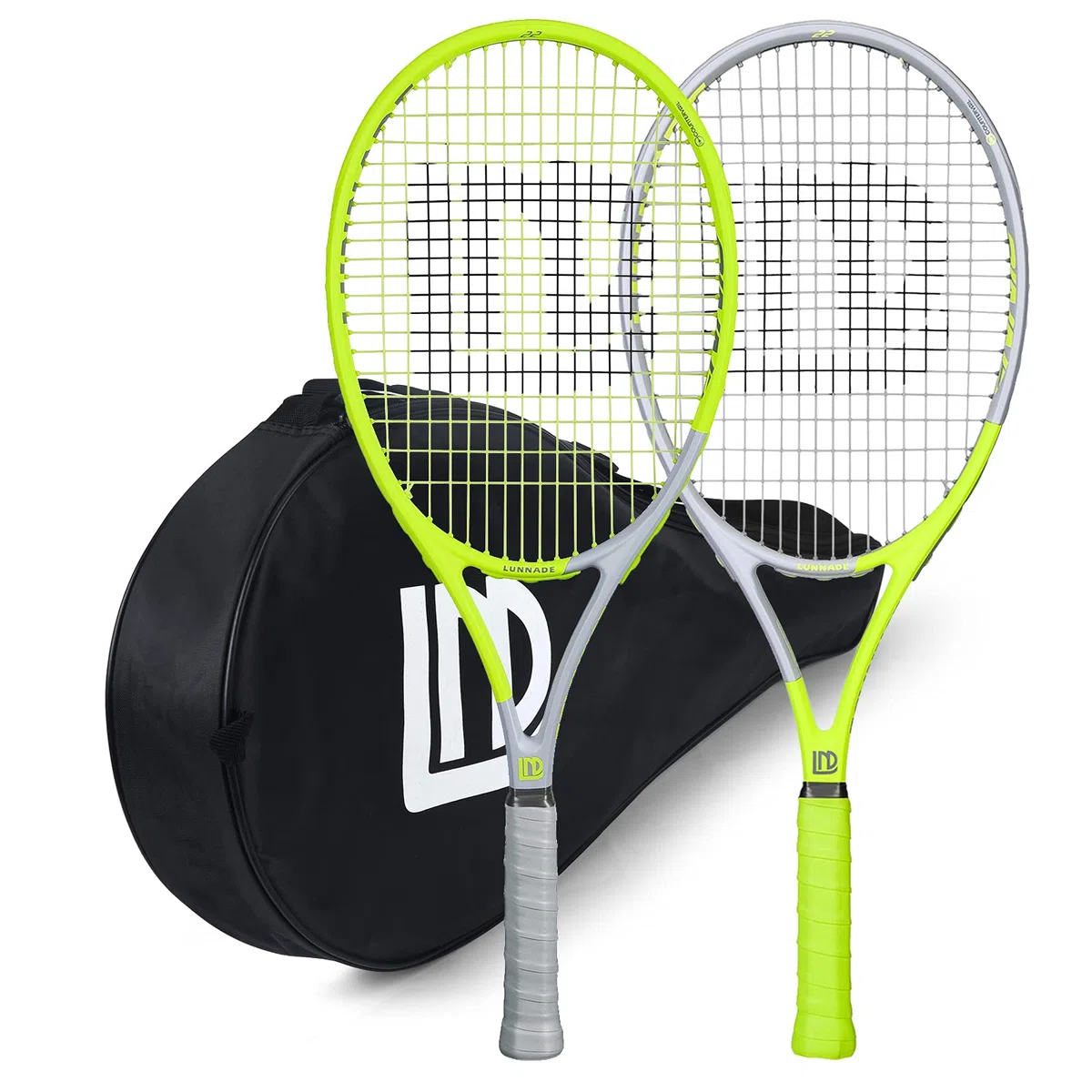 27 Zoll Tennisschläger für Erwachsene, 2 Tennisschläger mit Hülle,Geeignet für Damen Herren Anfänger und Fortgeschrittene