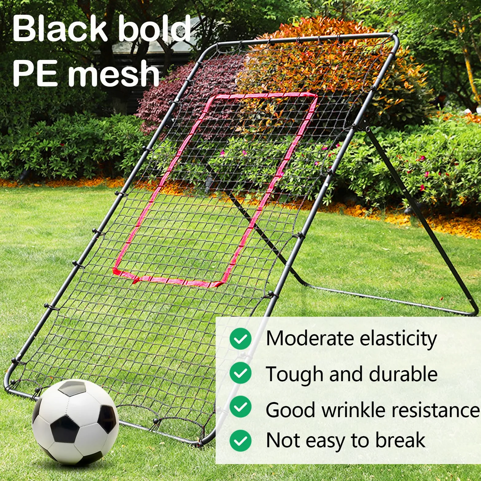 Volleyball Rebounder Netz, 2,1 x 1,2 m Volleyballnetz Verstellbares 45/60/75/85 Winkel Volleyball Trainingsgeräte für Erwachsene und Kinder Rebounder für Garten Stadion Schulen