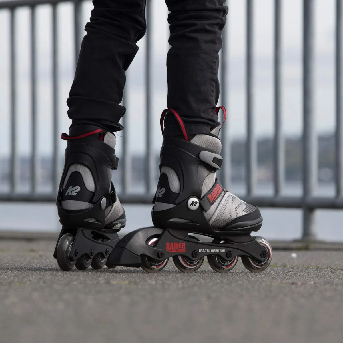 K2 Raider Kinder Inline Skate Grey/red/Black
