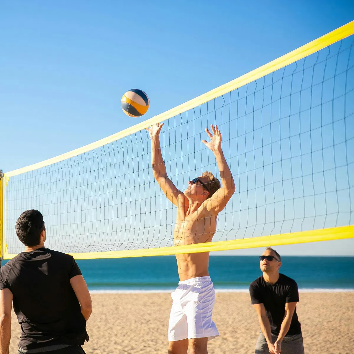 Volleyball Netz Faltbar Volleyballnetz 9.5m x 1m Volleyball Ersatznetz Garten/Strand Sport Net für Federball Tennis Volleyball inkl. Tragetasche