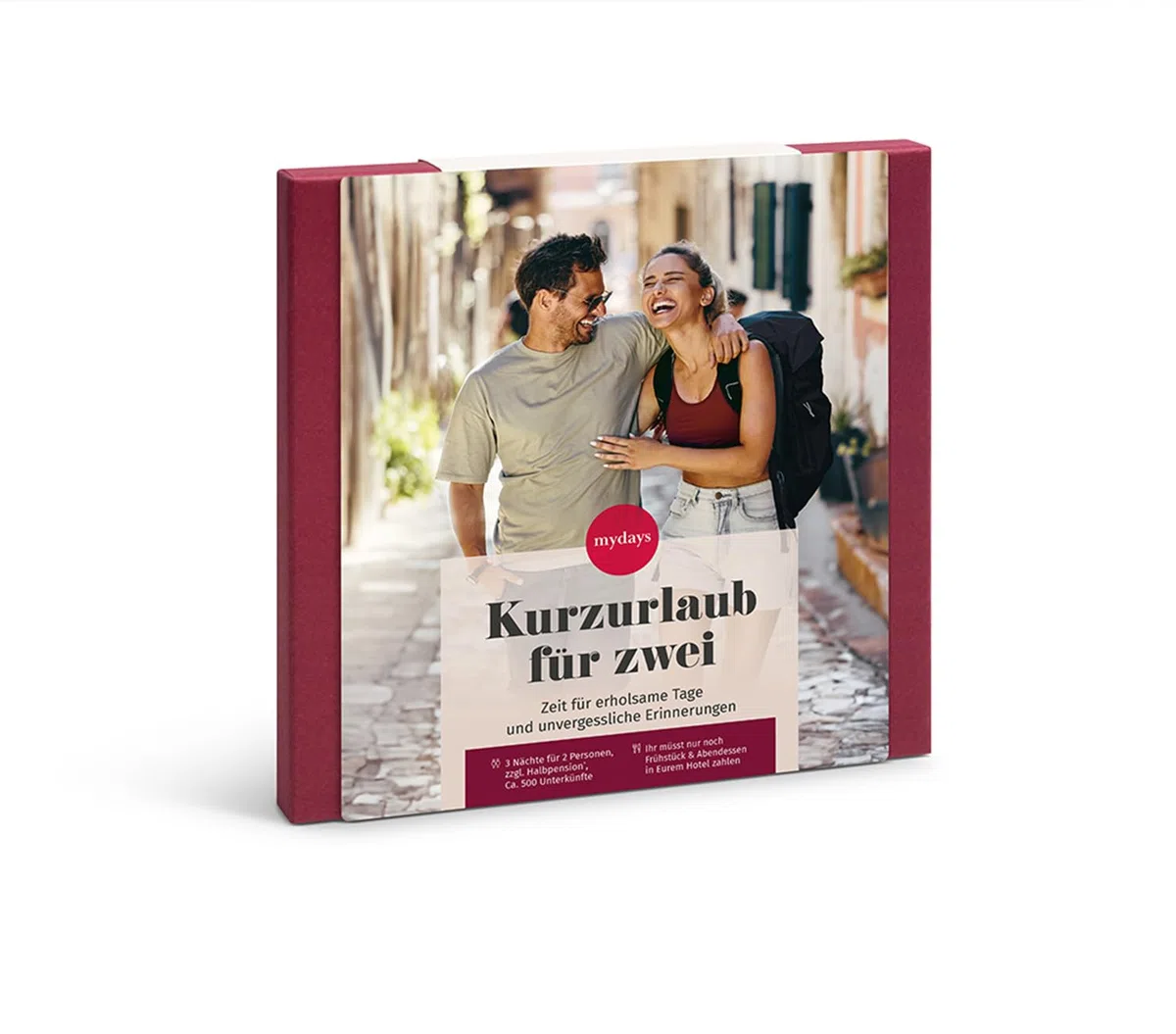 mydays Geschenkbox Kurzurlaub für Zwei; Erlebnis verschenken oder selbst erleben; Gutschein für 2 Person(en)