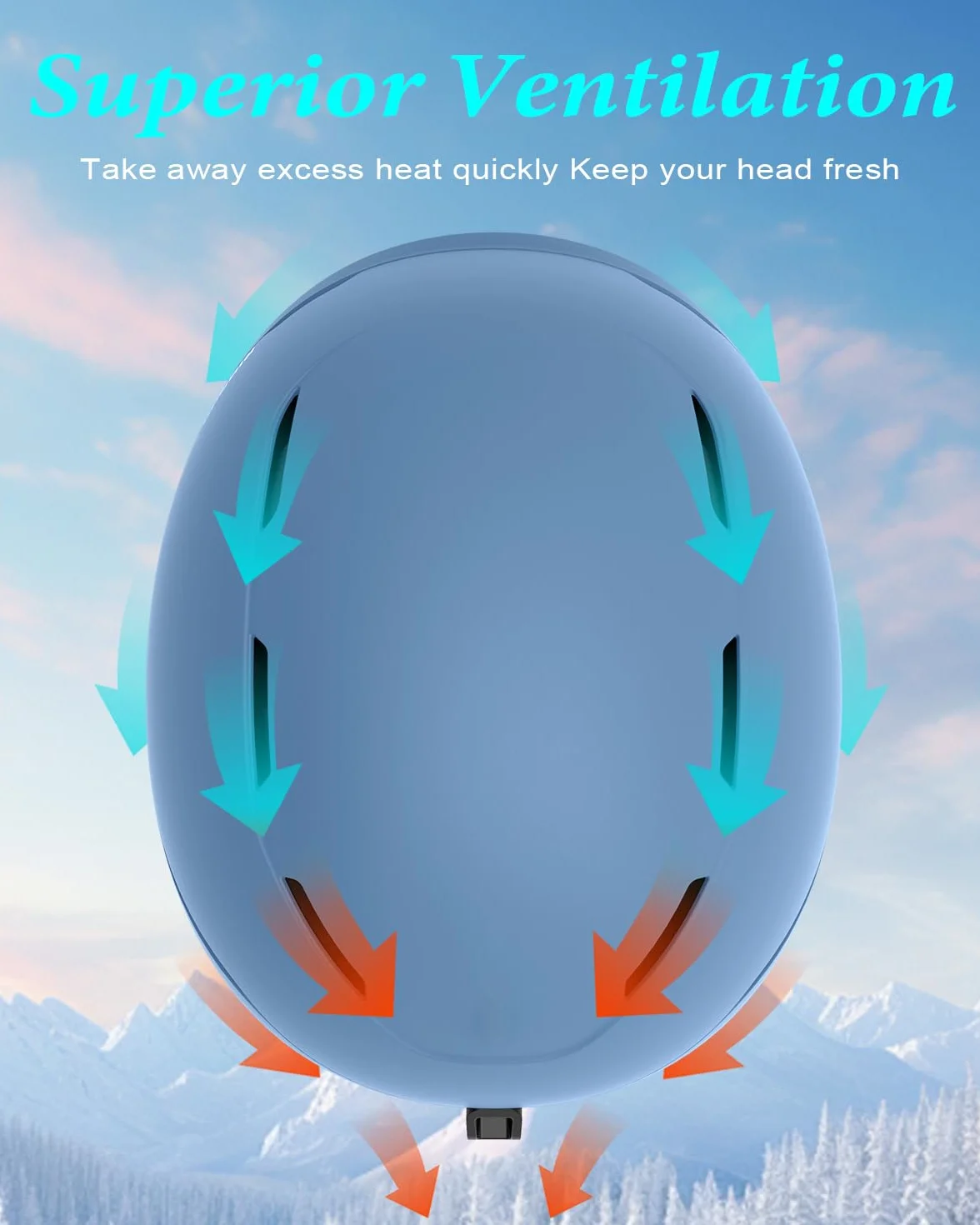 Skihelm, Skihelme Herren Damen Jugendliche Größenverstellbar,Warme Flusen-Ohrpolster Snowboardhelm,Leichter Ski Helm mit Verstellbarem Belüftungssystem,Kompatibel mit Einer Skibrille