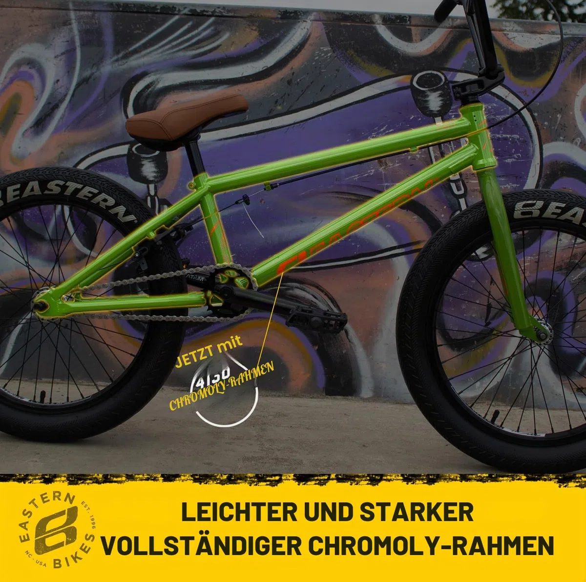 Eastern Bikes Traildigger 20-Zoll BMX-Fahrrad, Voll Leichter Chromoly-Rahmen und Gabelschaft