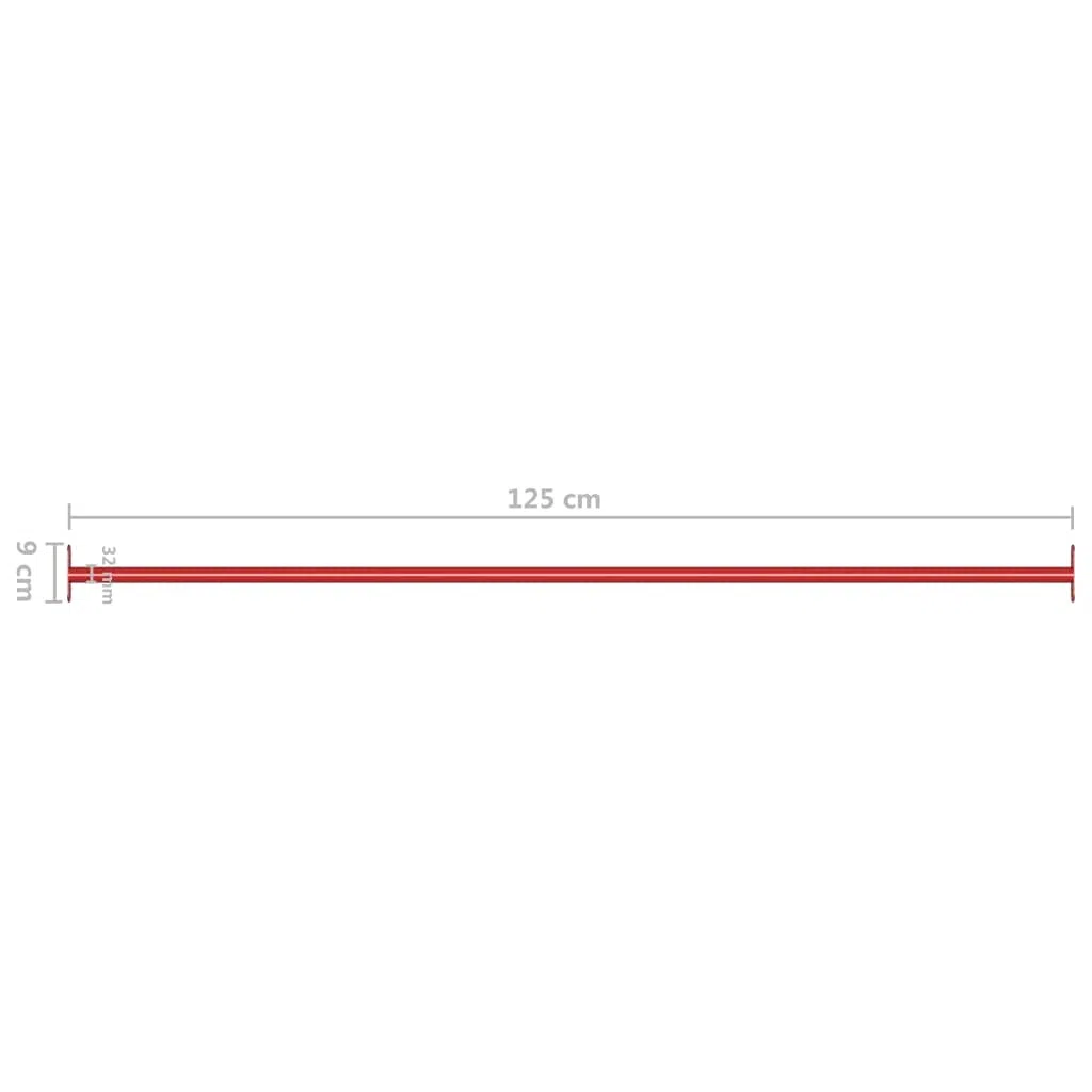 vidaXL 2X Turnstange Reckstange Klimmzugstange Kletterstange Stange Turnreck Metallreck Gymnastik Turnstangen Kinder 125cm Stahl Rot