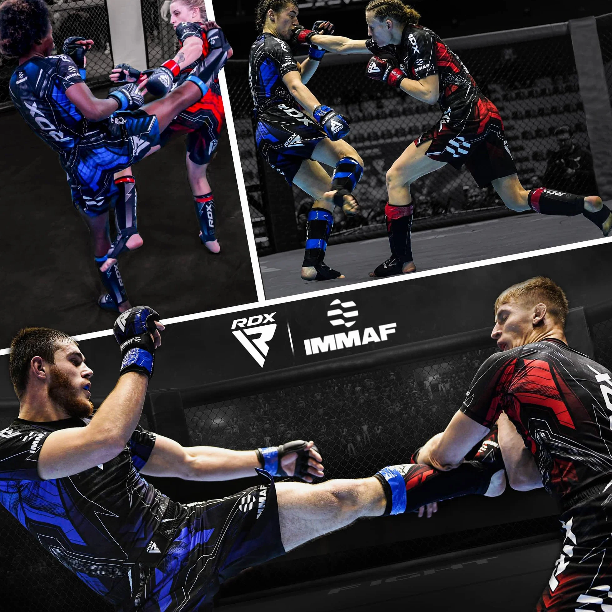 RDX IMMAF Schienbeinschoner Kickboxen, Boxen Kampfsport MMA Spannschützer, Schienbeinschutz Polster Shin Guard Sparring, Herren Damen Fußschutz Kick Boxing Ausrüstung