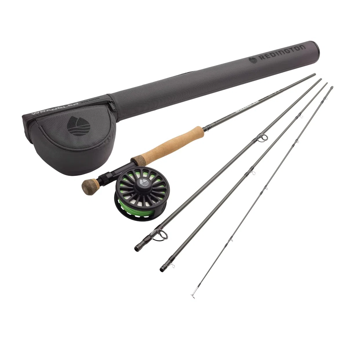 Redington Wrangler Fliegenfisch-Set, mittelschnelle Angelrute, Crosswater Rolle, Fliegenschnur, Vorfach und Tragetasche