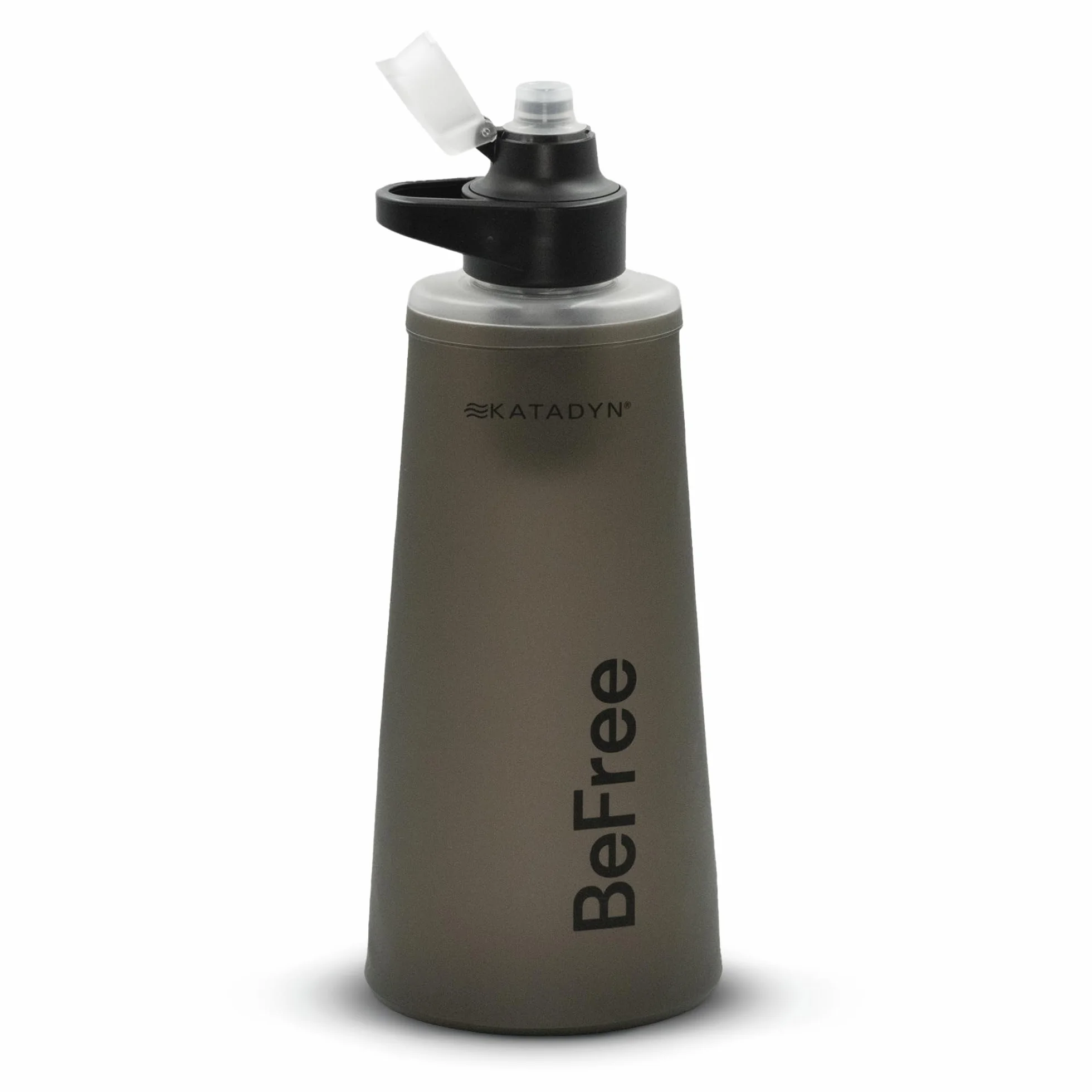 Katadyn BeFree AC 1,0L Black Edition Outdoor Wasserfilter für Survival & Backpacking, mit Aktivkohlefilter & EZ-Clean Membrane™ – Ultraleicht, Stabil und Sicheres Trinkwasser für Abenteuer