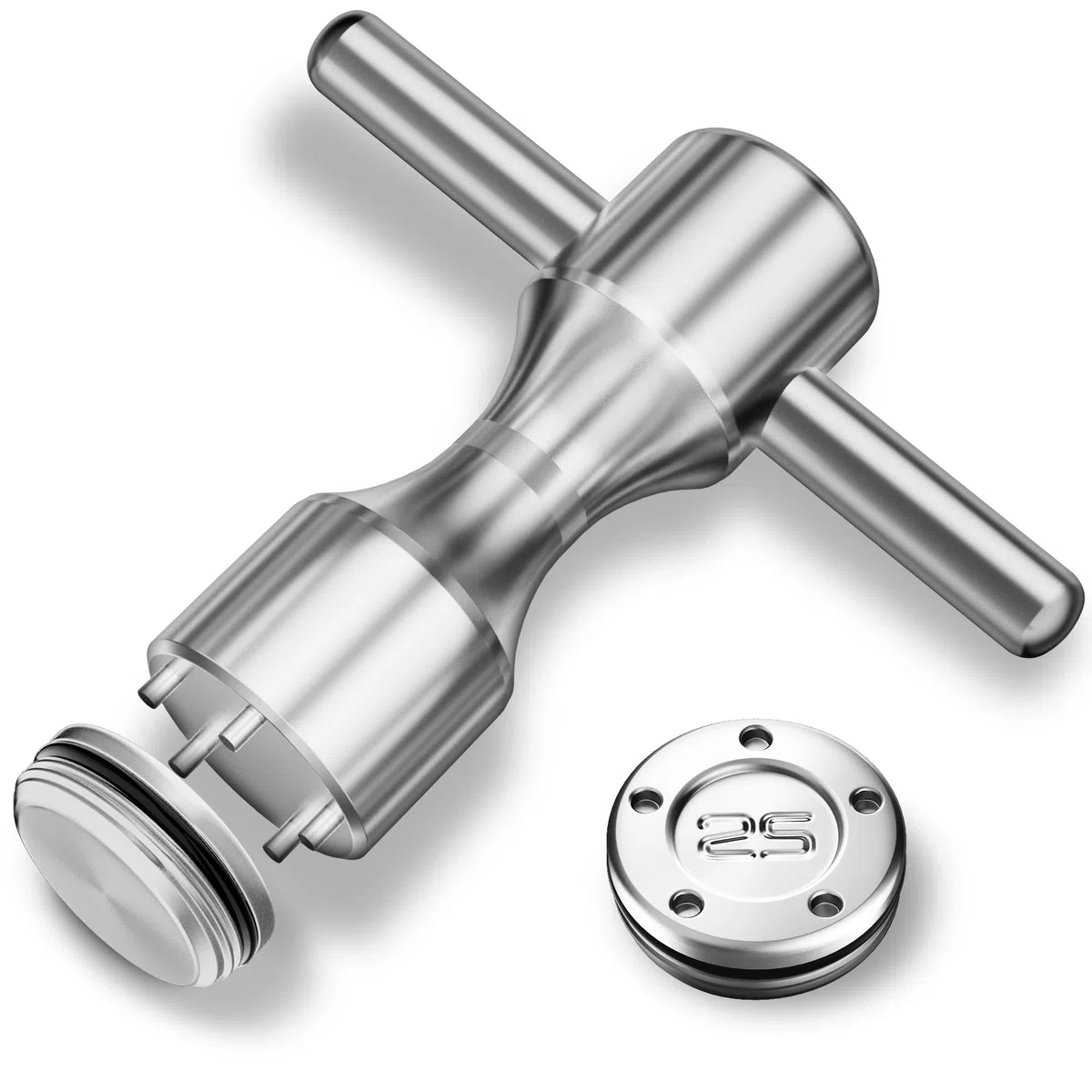 Golf Gewichte 2 Stück 5 g - 40 g Golfgewichte Schraubenschlüssel Kit passend für Titleist Scotty Cameron Putter Newport (2 Stück 25 g + Schraubenschlüssel)