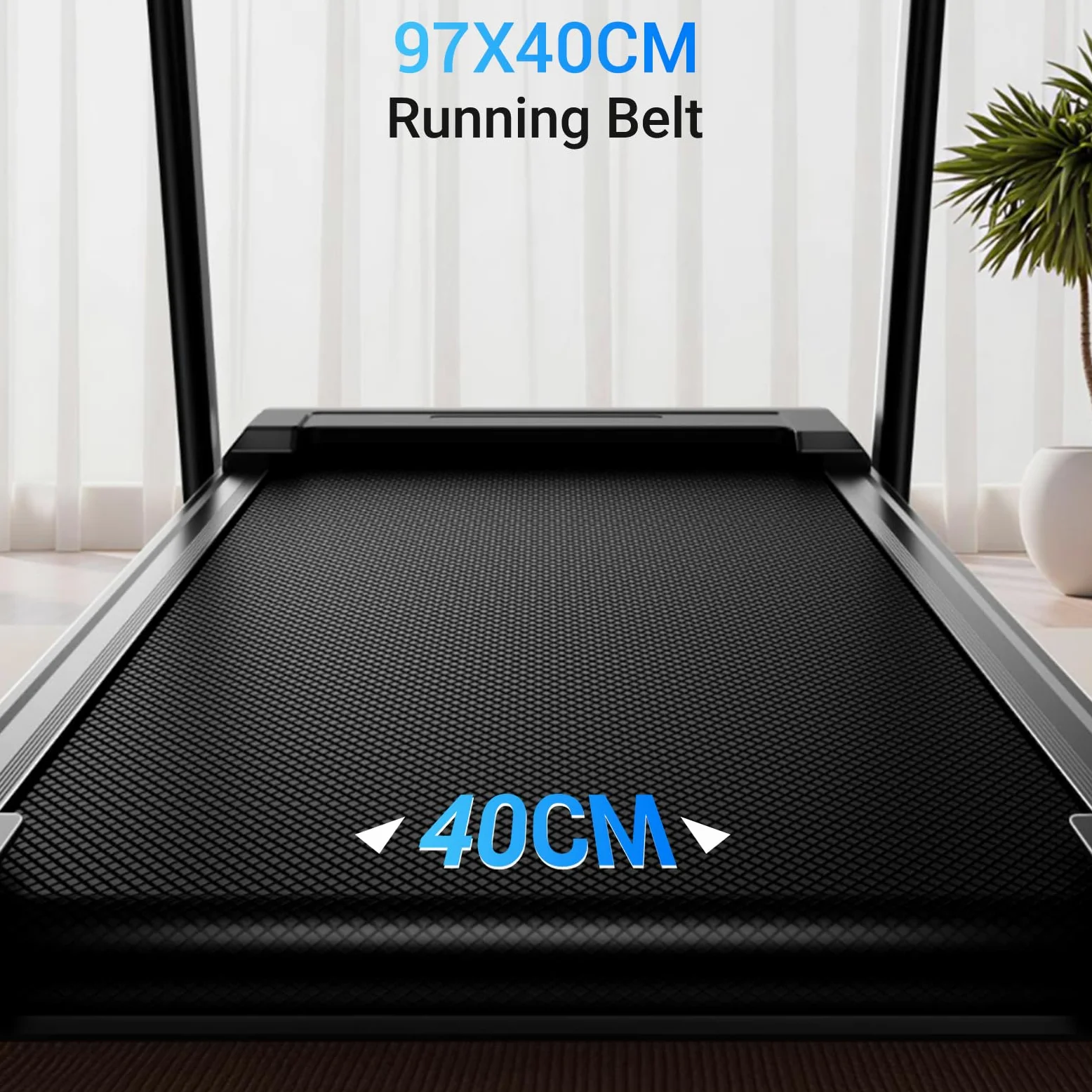 UMAY Laufband für Zuhause Klappbar mit Steigung 15%, 12KM/H Treadmill for Home, 3.0PS Motor, LED Anzeige, Leiser Betrieb, Stoßdämpfung, Tragkraft 136 kg