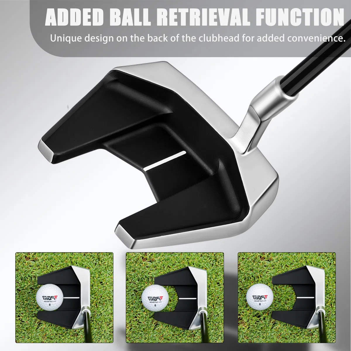 PGM Golf Putter for Men and Women - High MOI Mallet with Easy Alignment - Lightweight Graphite Shaft - Low Center of Gravity for Straighter Putts