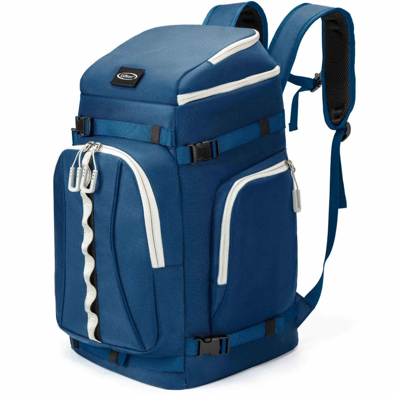 Skischuhtasche mit Helmfach, 65L Skirucksack Skischuhrucksack mit Ski Helmtasche, Wasserdicht Skitasche Skisack für Skistiefel, Schlittschuhe, Skibrille, Snowboard, Skihandschuh