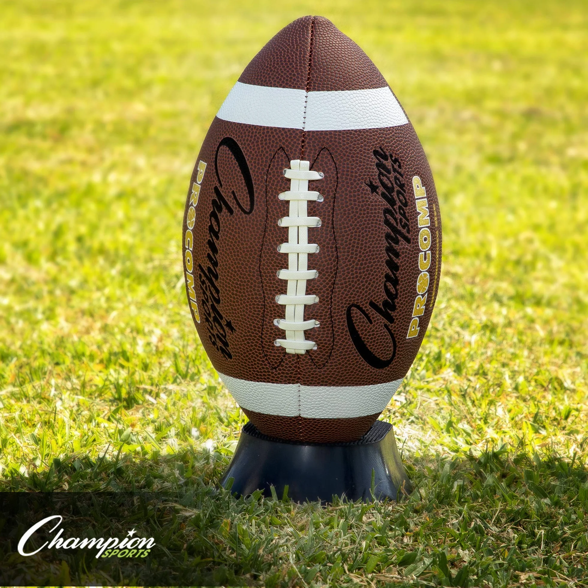 Champion Sports Football Kicking Tee Set for Kickoff Practice - Ball Holder Tees for Footballs - Kicking Block and Accessories for Adults, Kids, Coaches