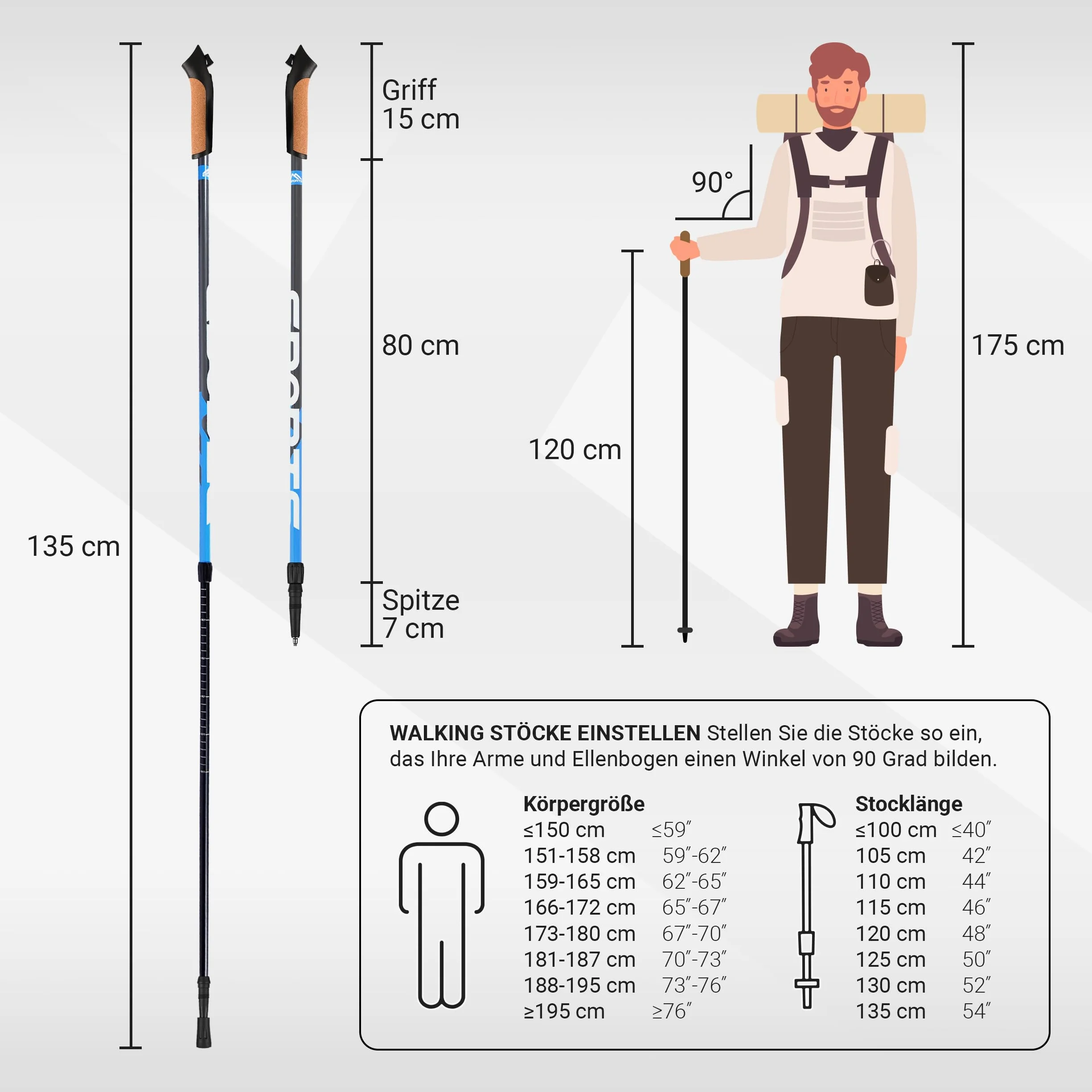 MSPORTS Nordic Walking Stöcke Premium - hochwertige Qualität - Superleicht - auswählbar mit Tragetasche - Walking Sticks