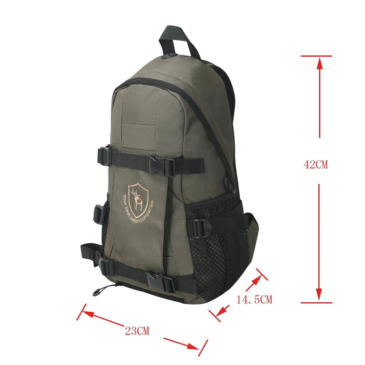 TOURBON klein Jagd Rucksack Day Pack Rusack Jagdrucksack mit Gewehr Pistole Halter - Grün