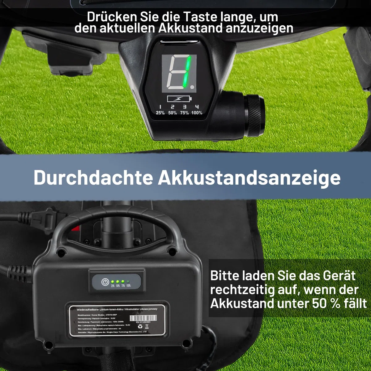 GYMAX Golftrolley Elektrisch, Faltbarer Golfwagen mit 9 Geschwindigkeiten, verstellbarem Lenker, Digitalanzeige & Drehrad-Steuerung, Golf Cart Elektro mit 3 Rädern, leicht