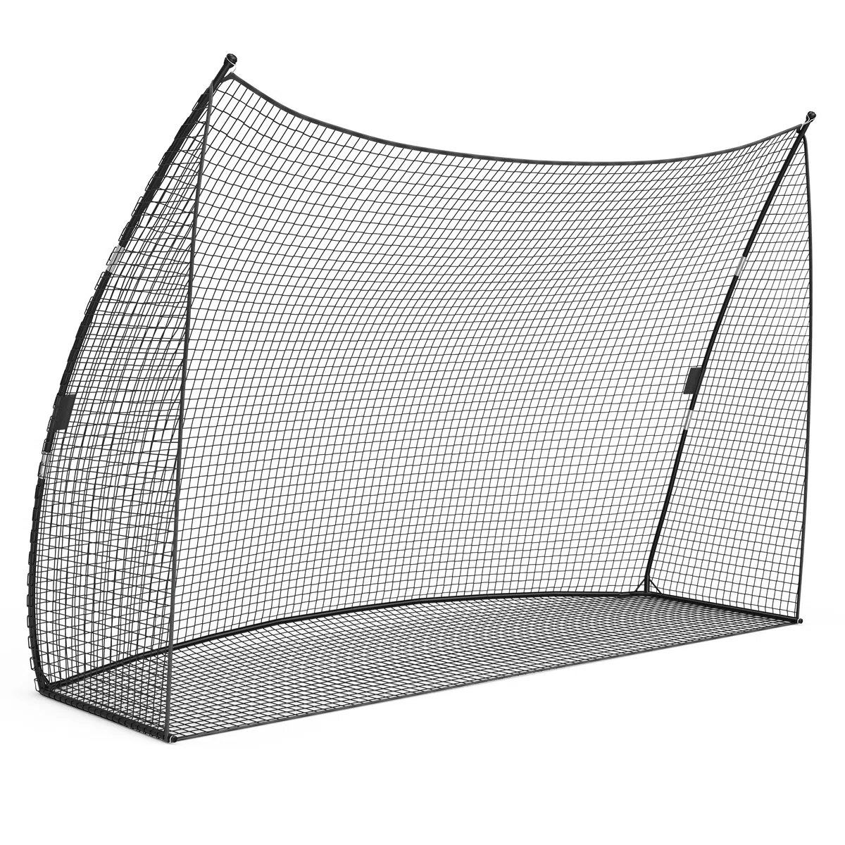 Aptliton Tragbares Golftrainingsnetz, 305 x 93 x 217 cm, Schwarz, Schlagnetz aus Eisen und robustem PE-Netz, einfache Montage für drinnen und draußen, Swing-Training