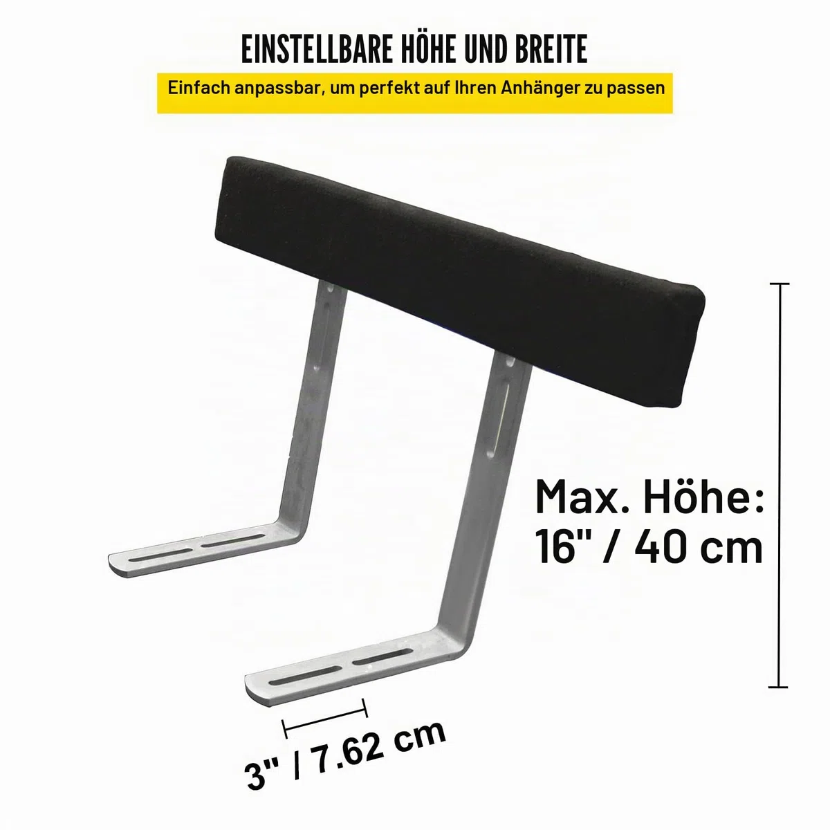 VEVOR Bootsanhängerführung, 50,8 - 152,4 cm, verstellbare Anhängerführungsstangen, 2 x Anhängerführungen (L / T-förmig/C-förmig/α-förmig)